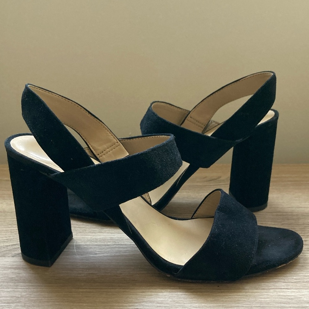 Ann Taylor block heel lorna sandal black 7,5